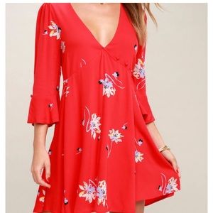 NWT Free People red floral dress